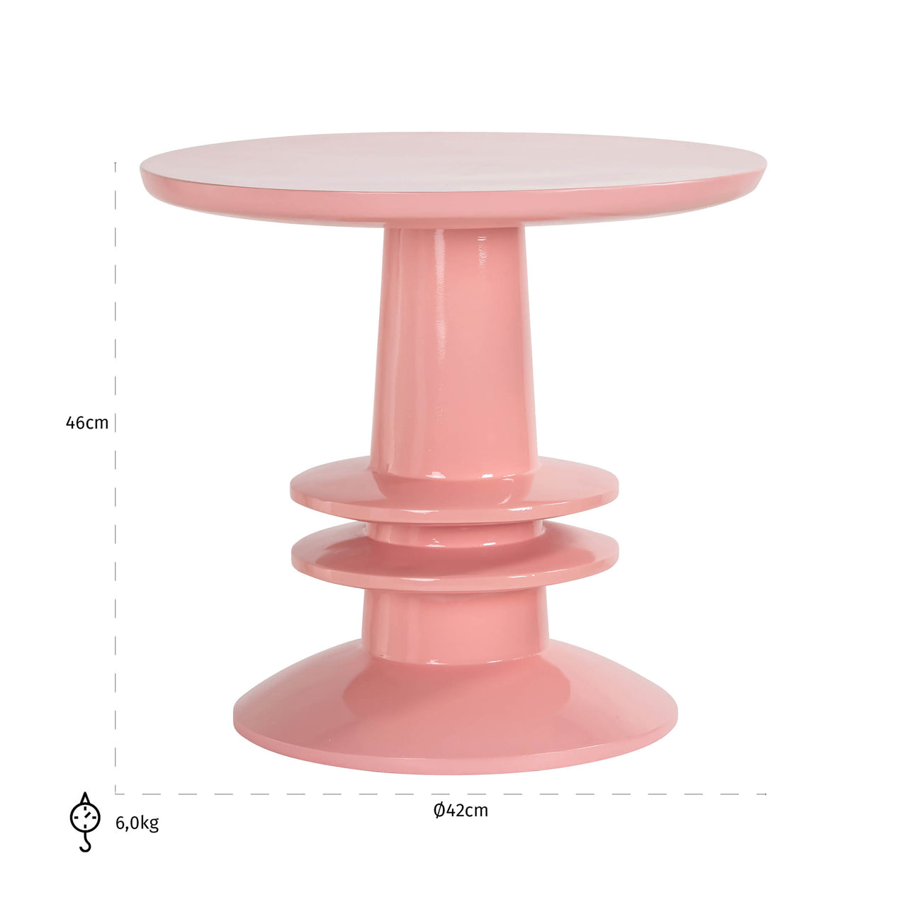 End table Josy pink