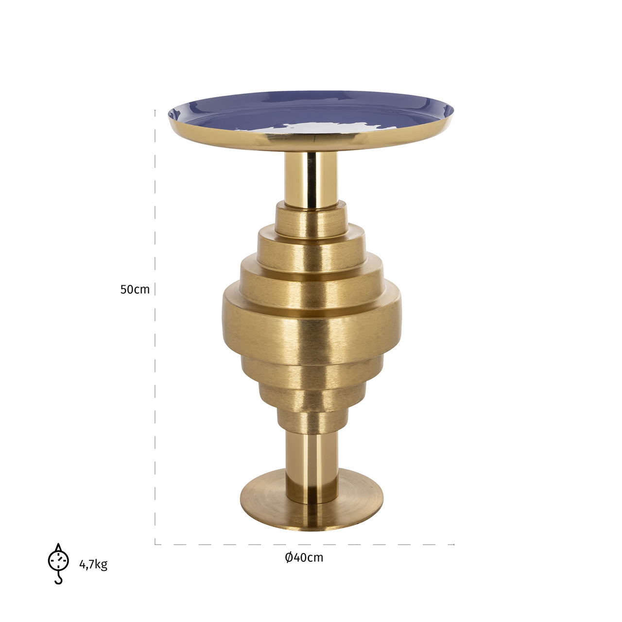 End table Renao gold