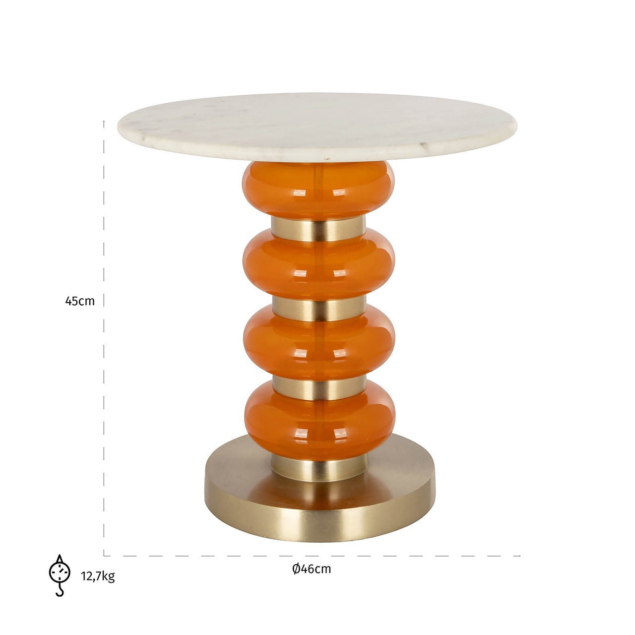 Bijzettafel Boann oranje ()