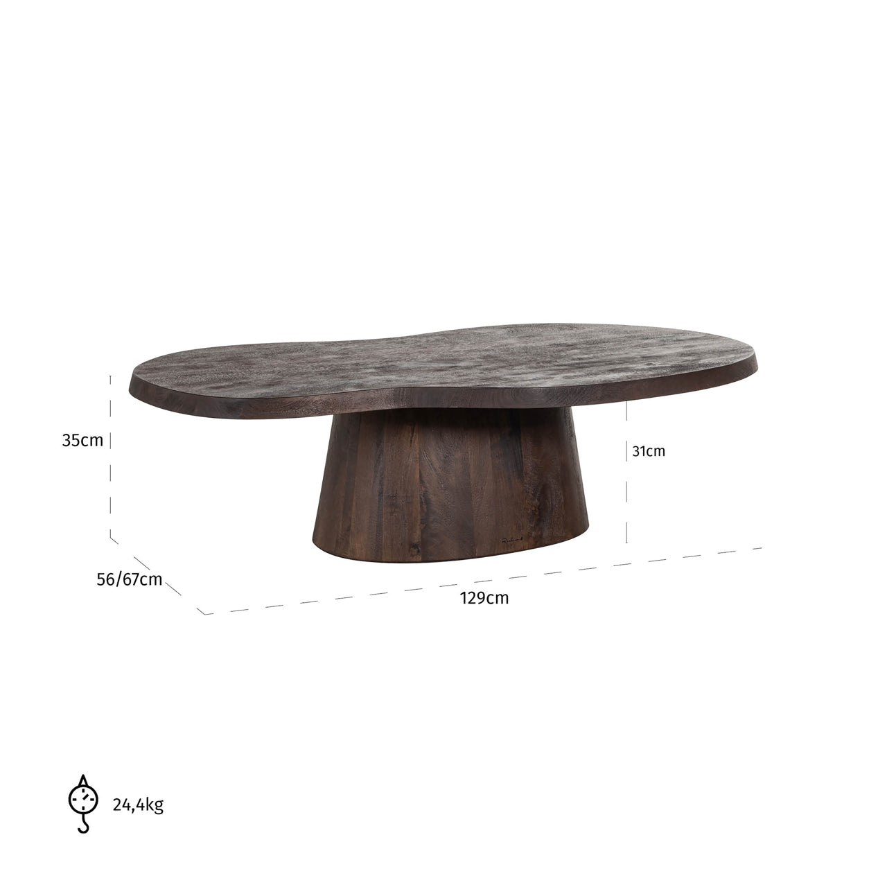 Coffee table Odile dark brown