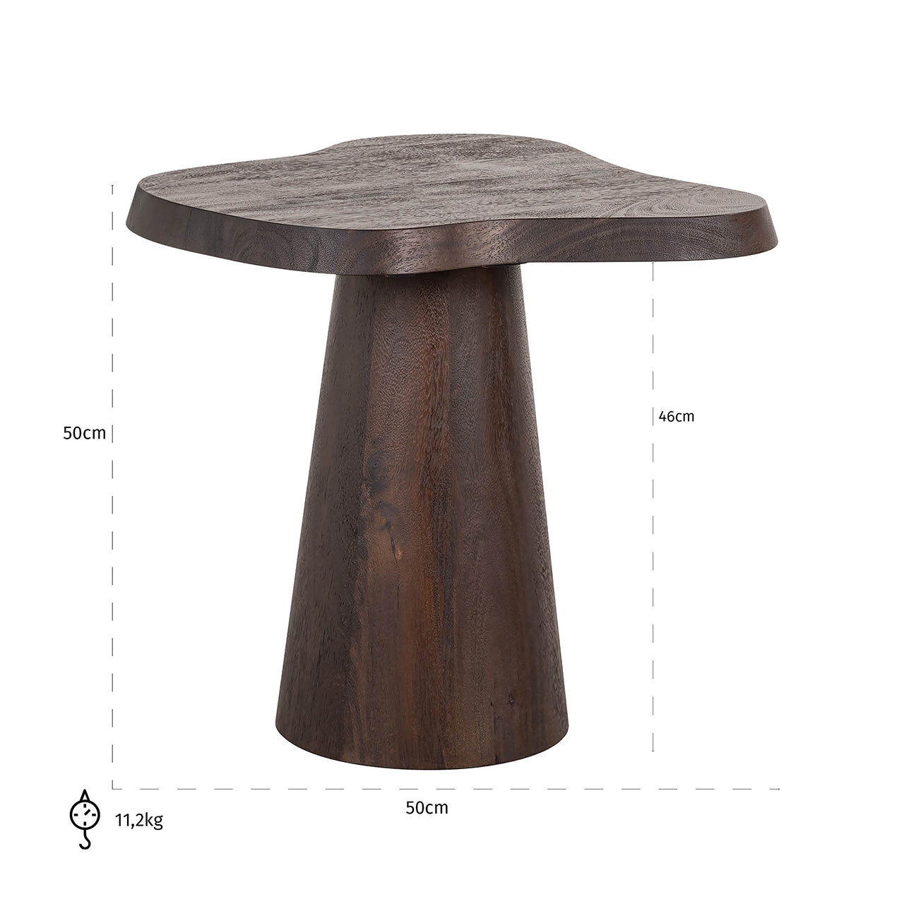 Bijzettafel Odile (Donkerbruin)