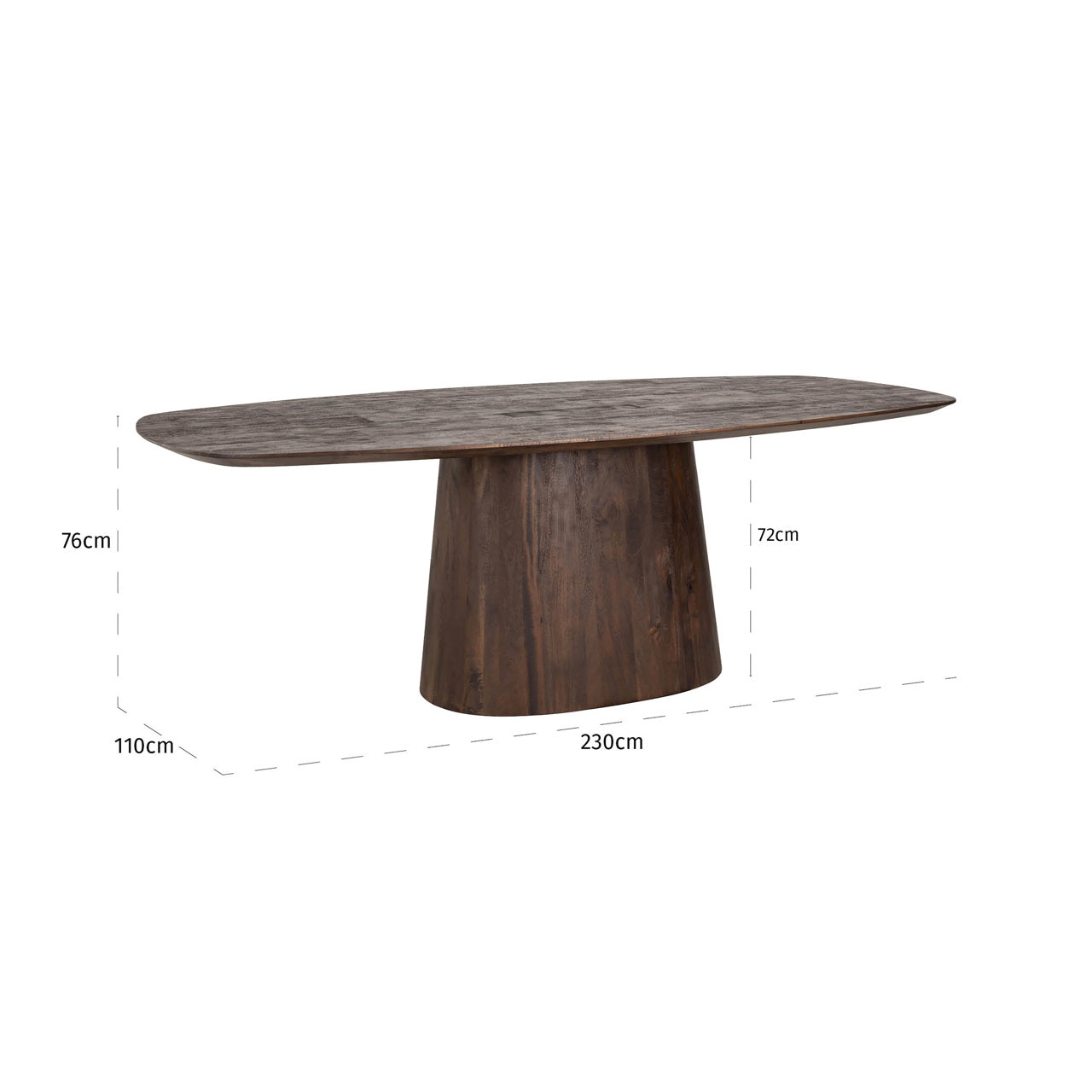 Dining table Alix dark brown 230