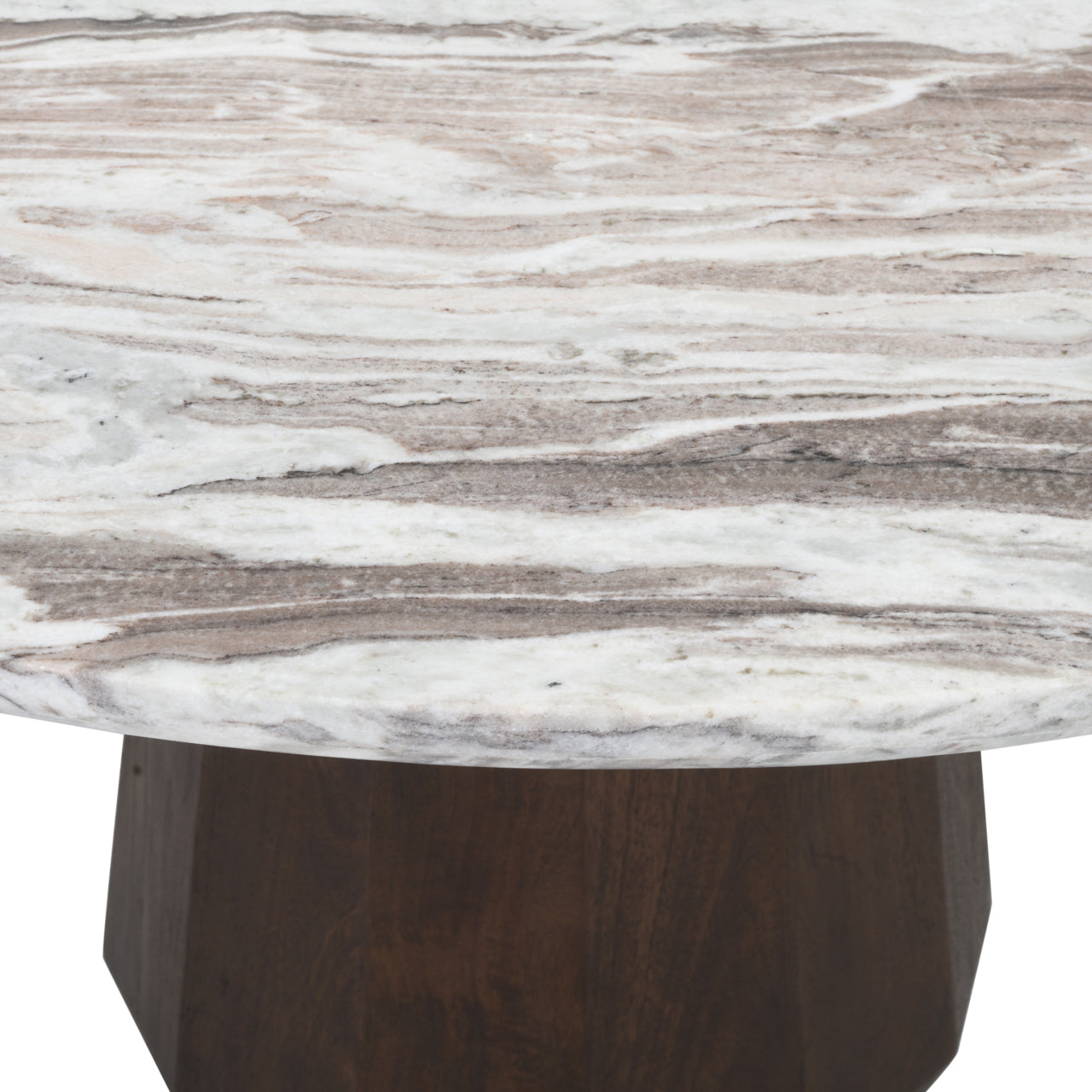 Dining table Oberoy Blush beige 130Ø