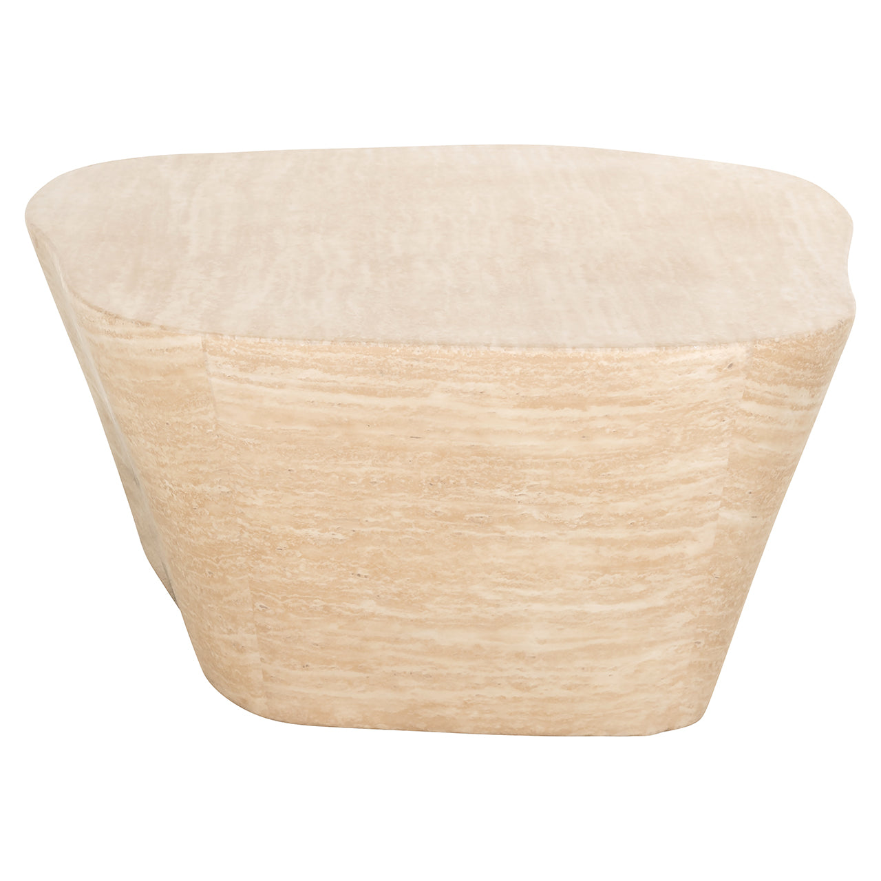 Salontafel Fictus 125 imitatie travertijn (beige)