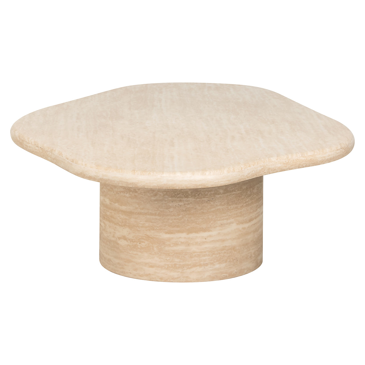 Salontafel Fictus 130 imitatie travertijn (Beige)