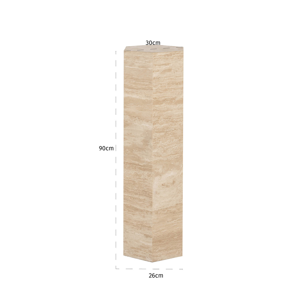 Kolom Vespin natuurlijke beige travertijn (Beige)