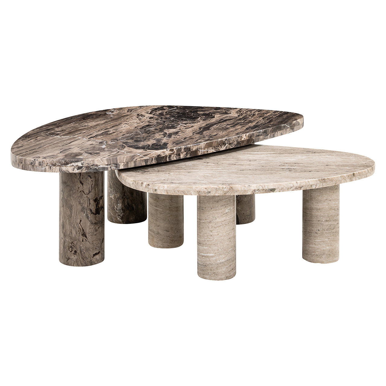 Salontafel Nazario set van 2 (Bruin)