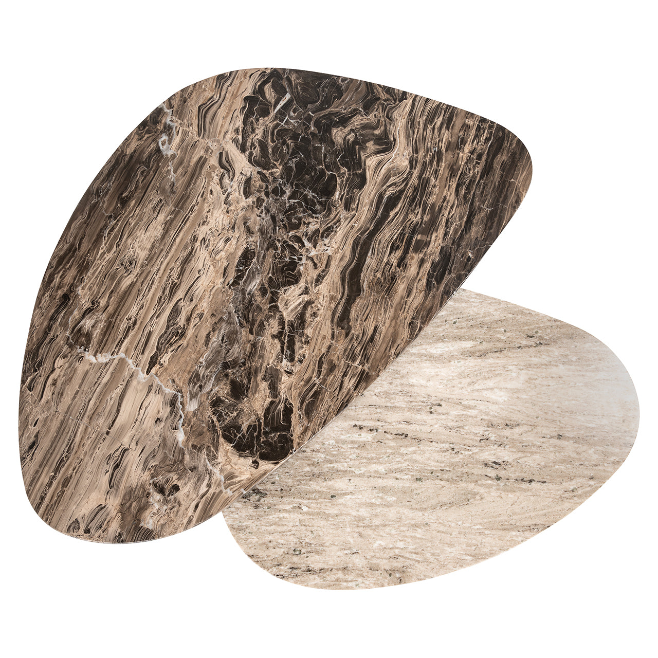 Salontafel Nazario set van 2 (Bruin)