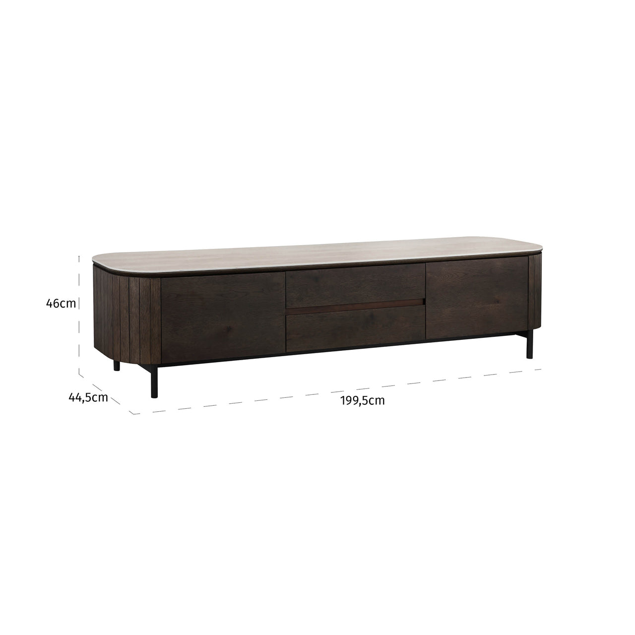 TV cabinet Ritz brown