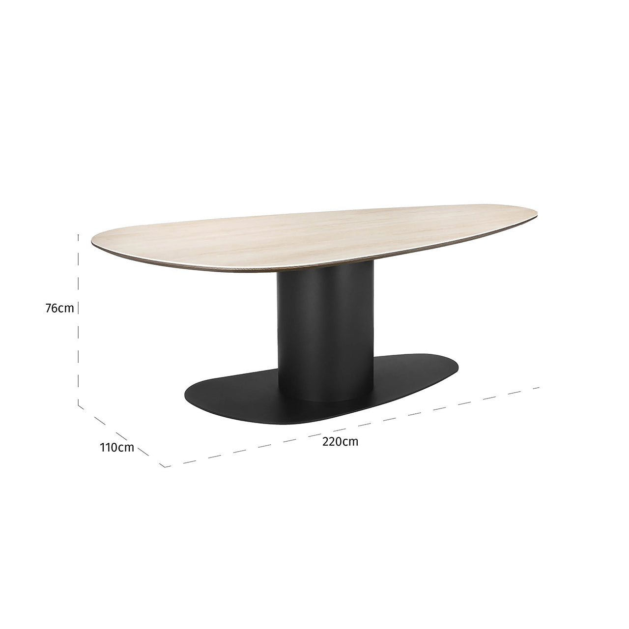 Dining table Ritz pebble 220 (Beige)