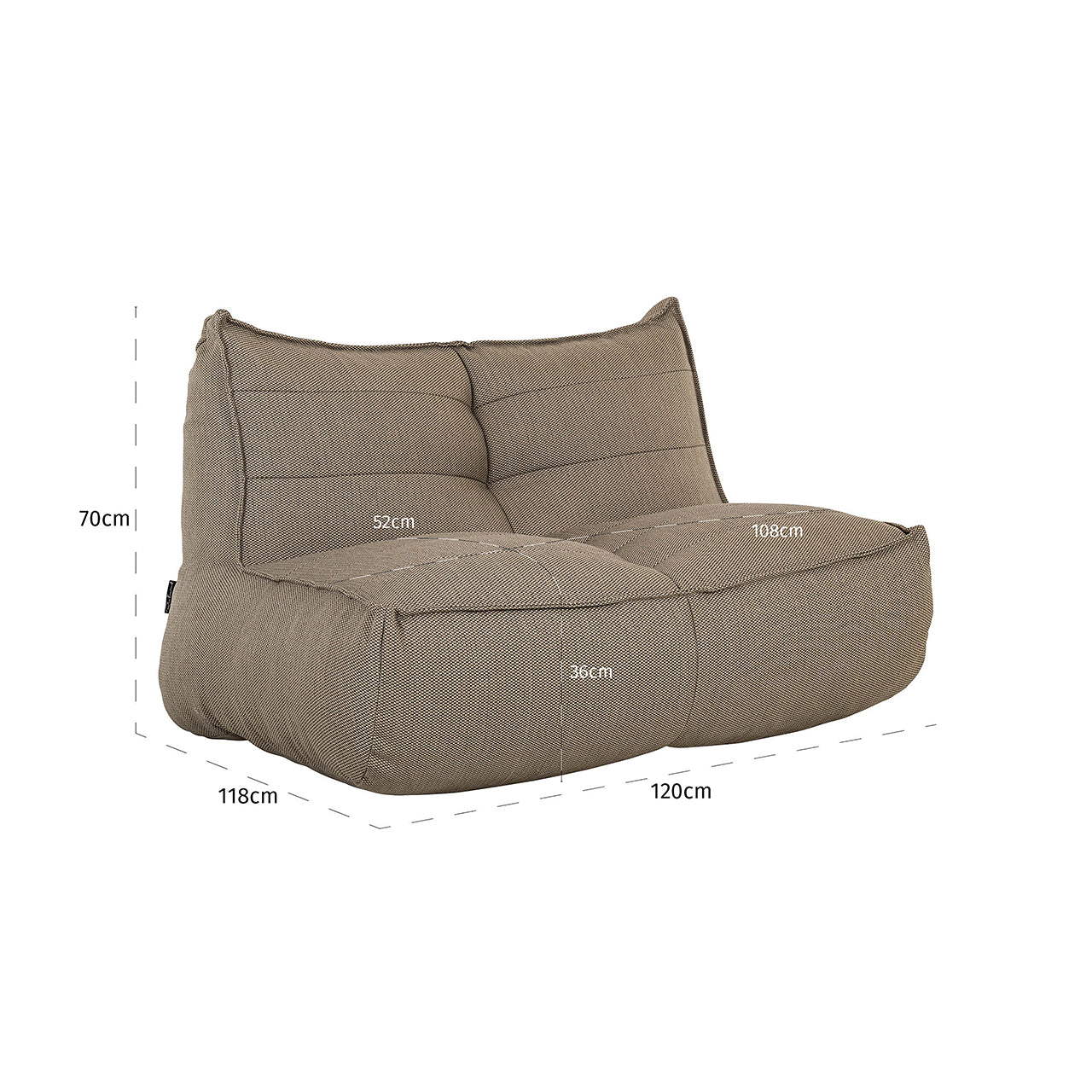 Buitenligstoel Scoppios taupe (22085 Taupe)