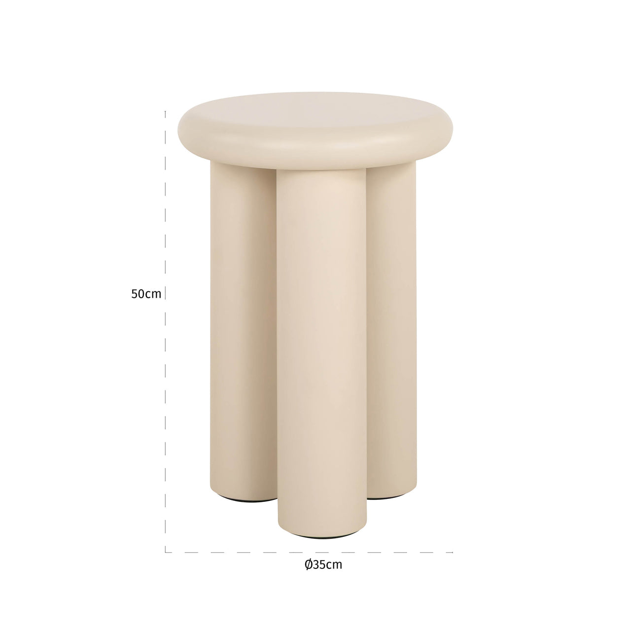 End table Elbaz beige 35Ø