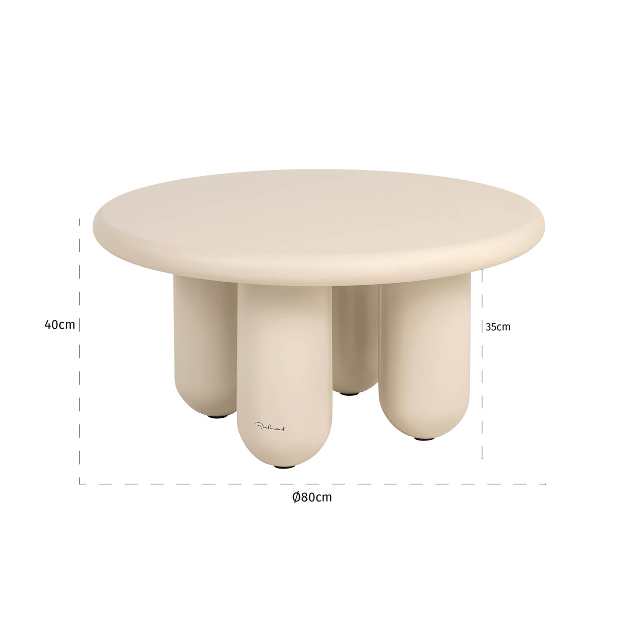 Coffee table Calma beige 80Ø
