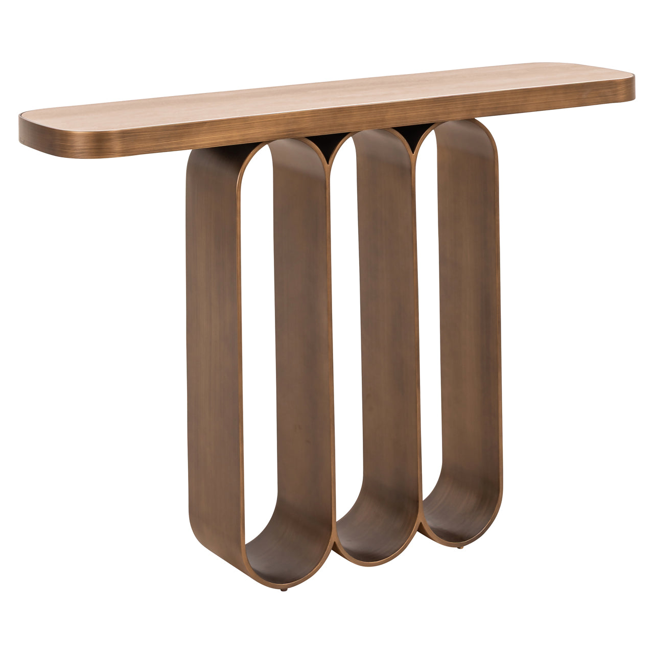 Console Locarno brushed gold