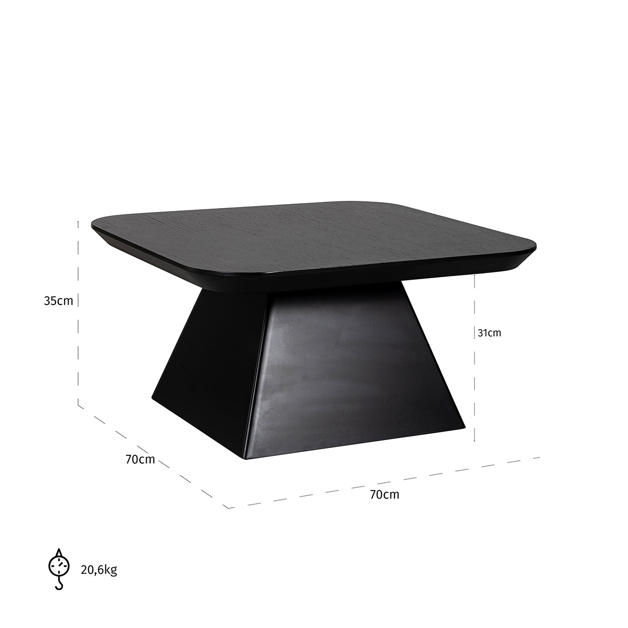 Salontafel Bonvoy zwart (Zwart)