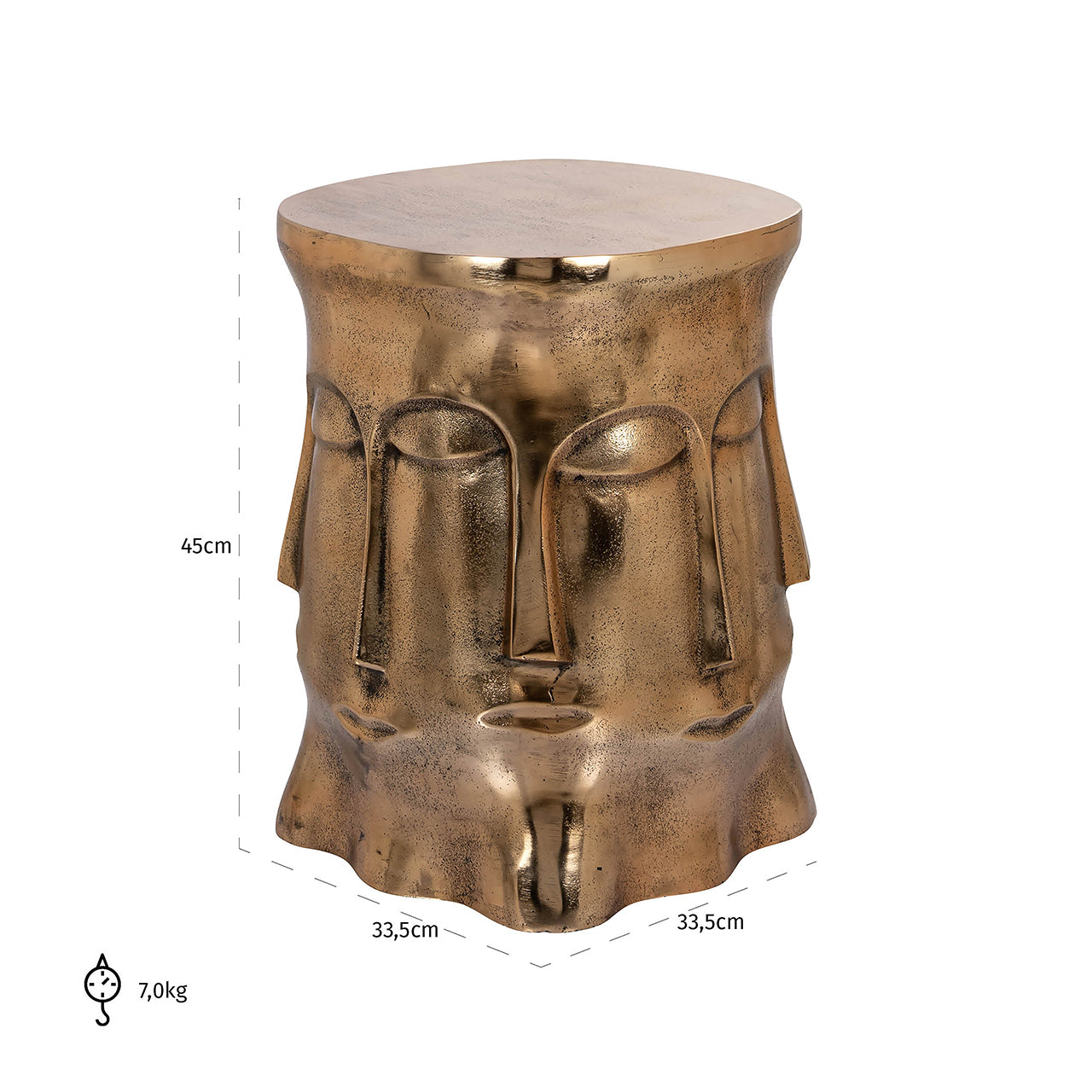 End table Hedron (Gold)