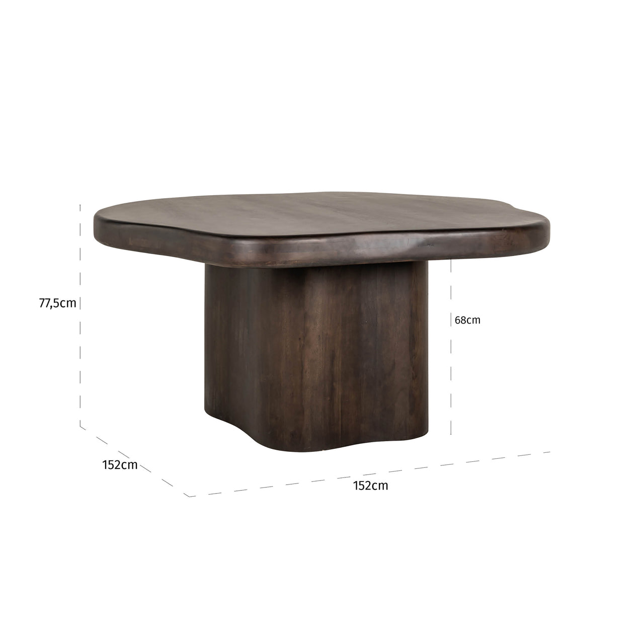 Dining table Sherman dark brown 150