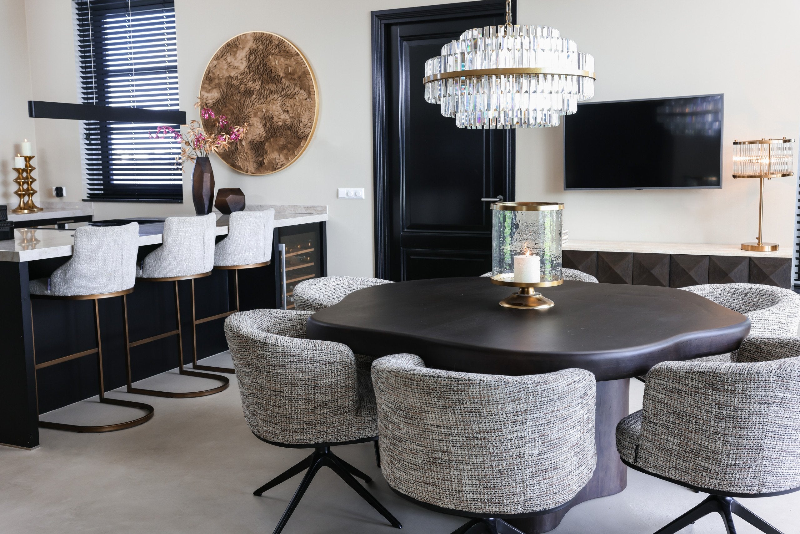 Table lamp Loiza brushed gold