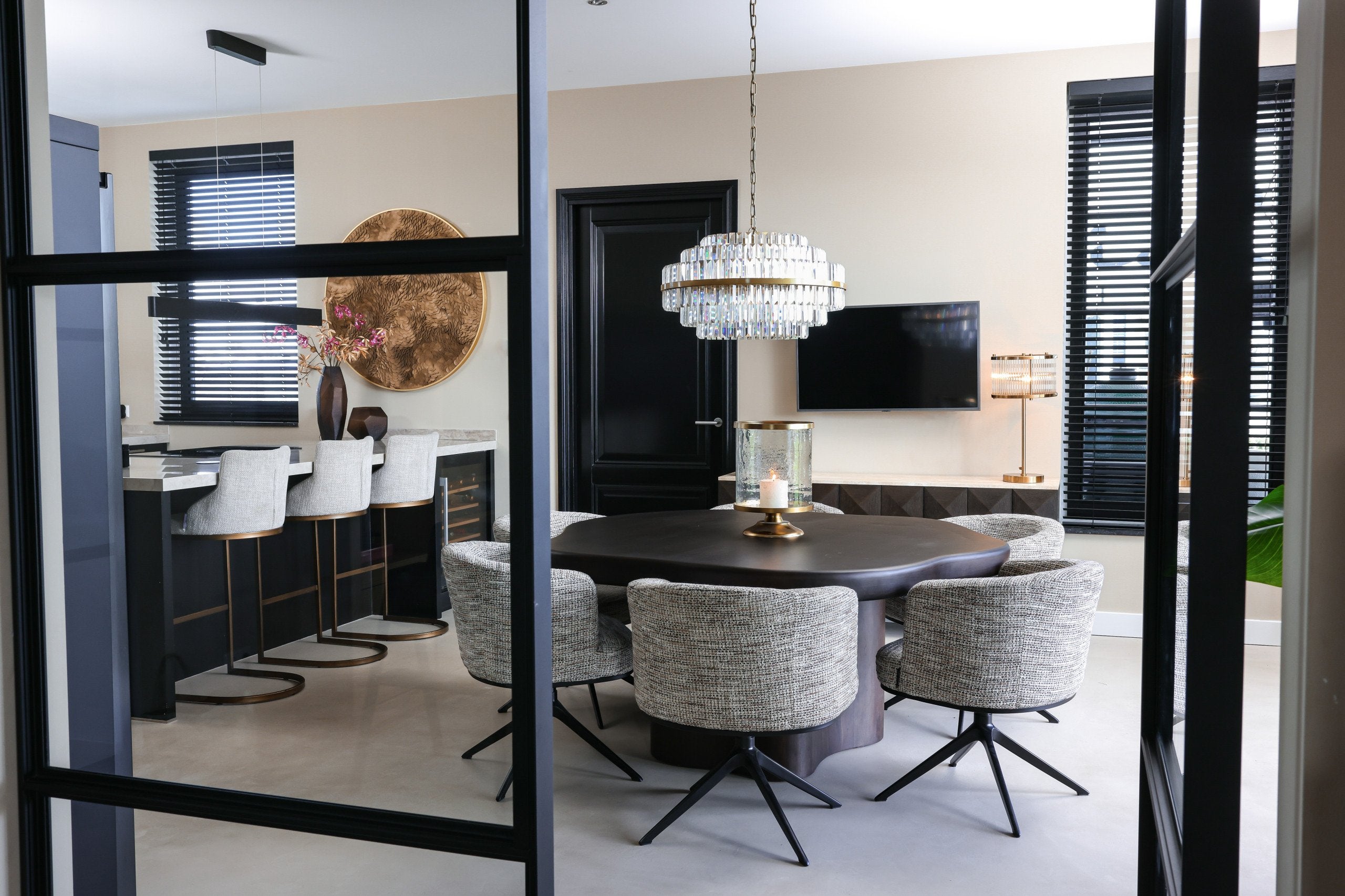 Table lamp Loiza brushed gold