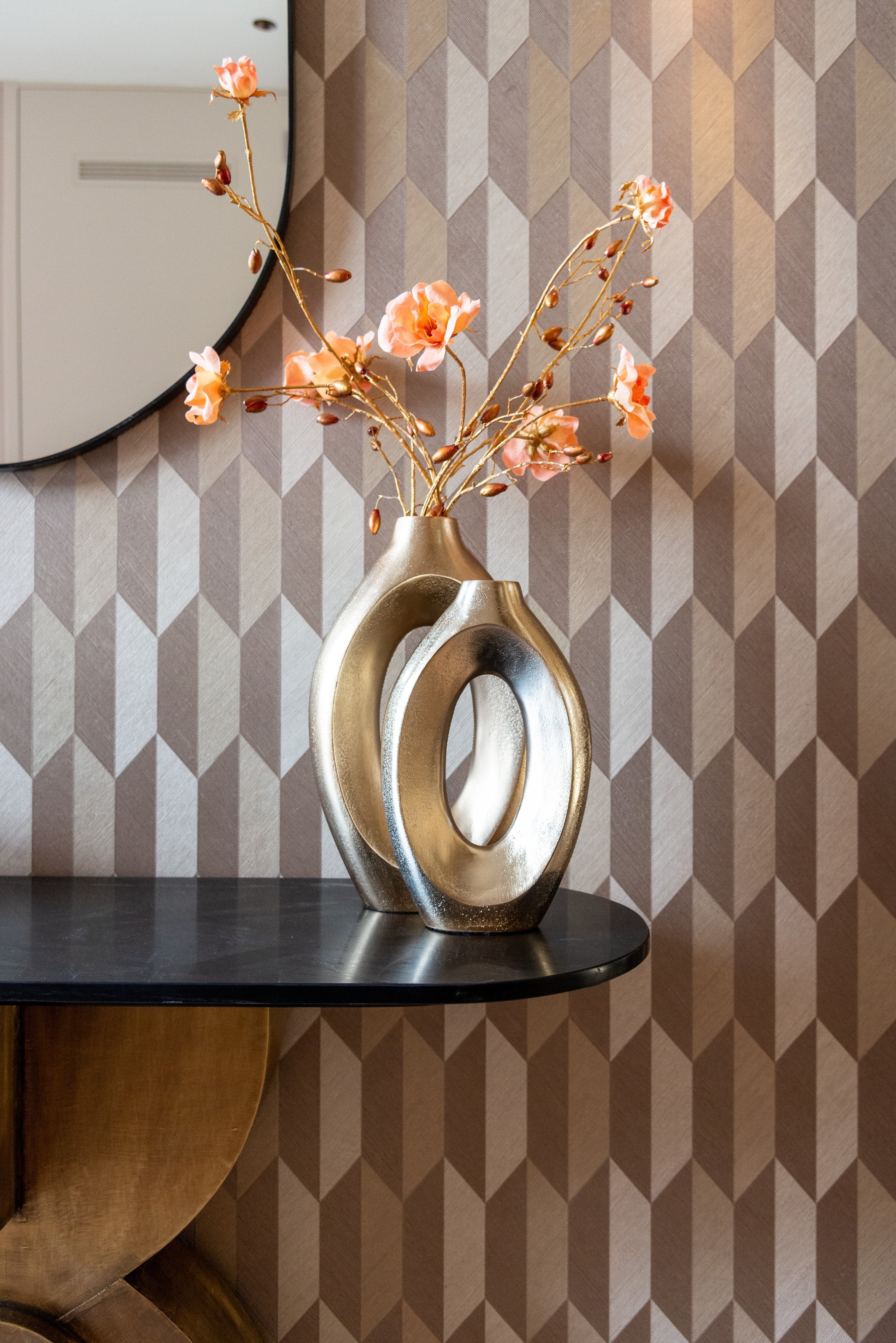 Vase Alma brushed gold large