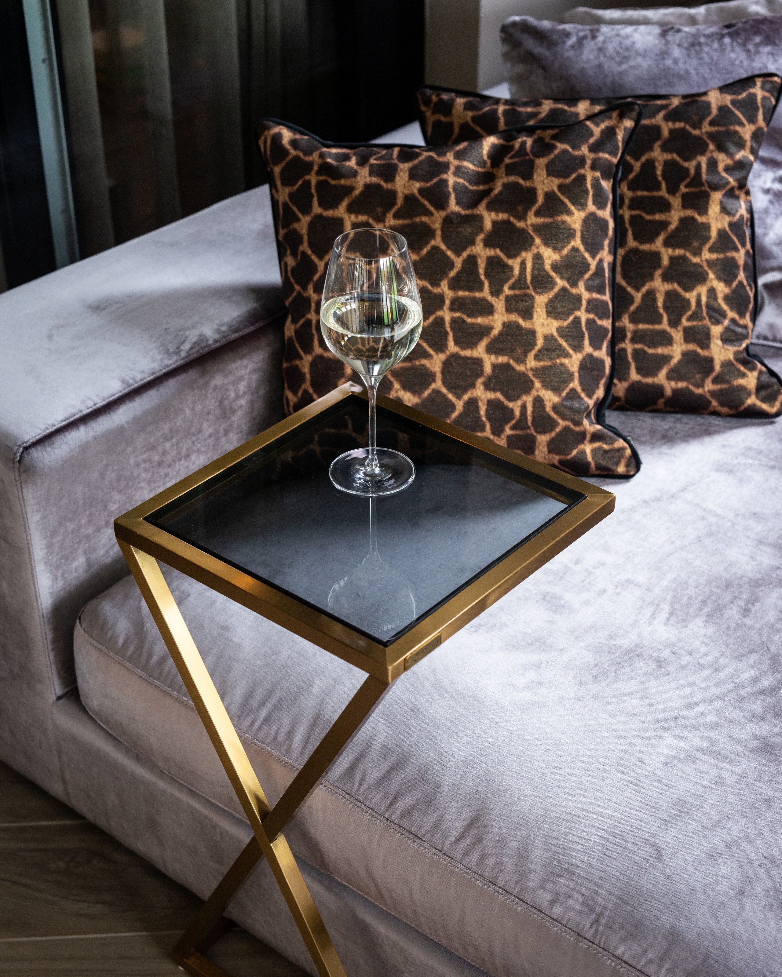 Sofa table Paramount brushed gold