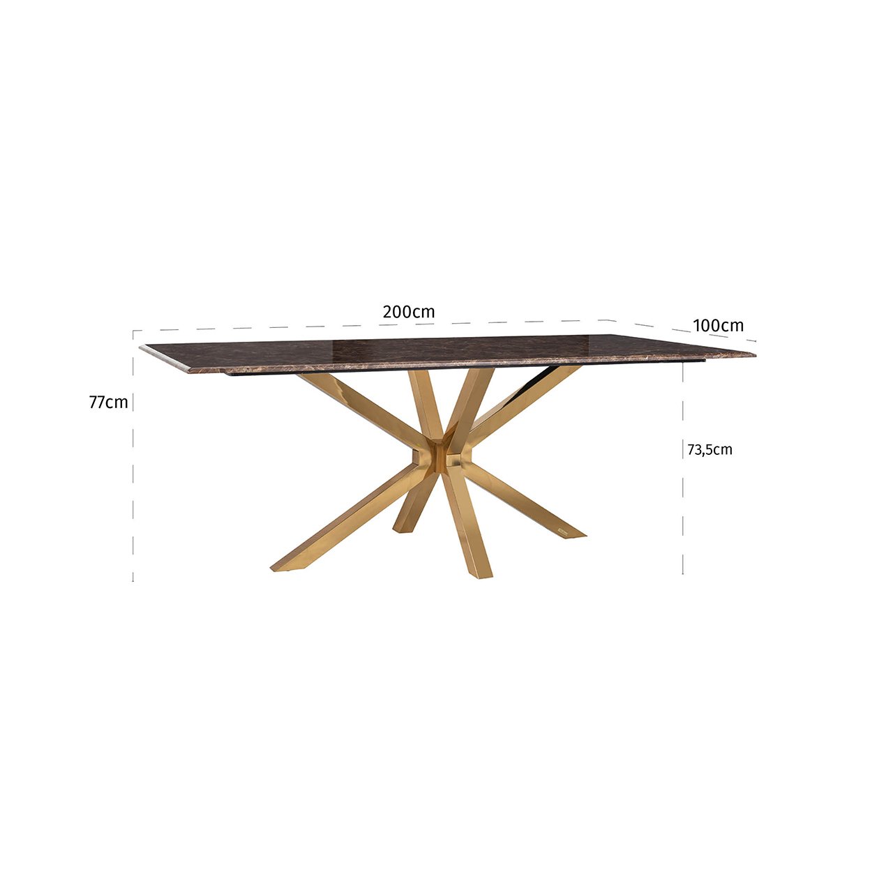 Dining table Conrad gold