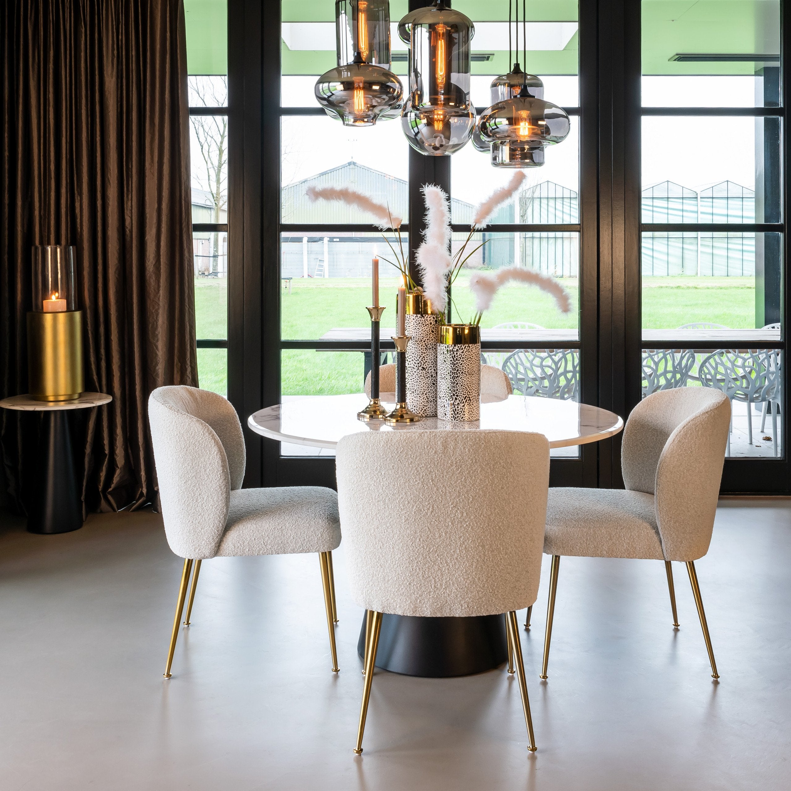 Dining table Degas white 120Ø