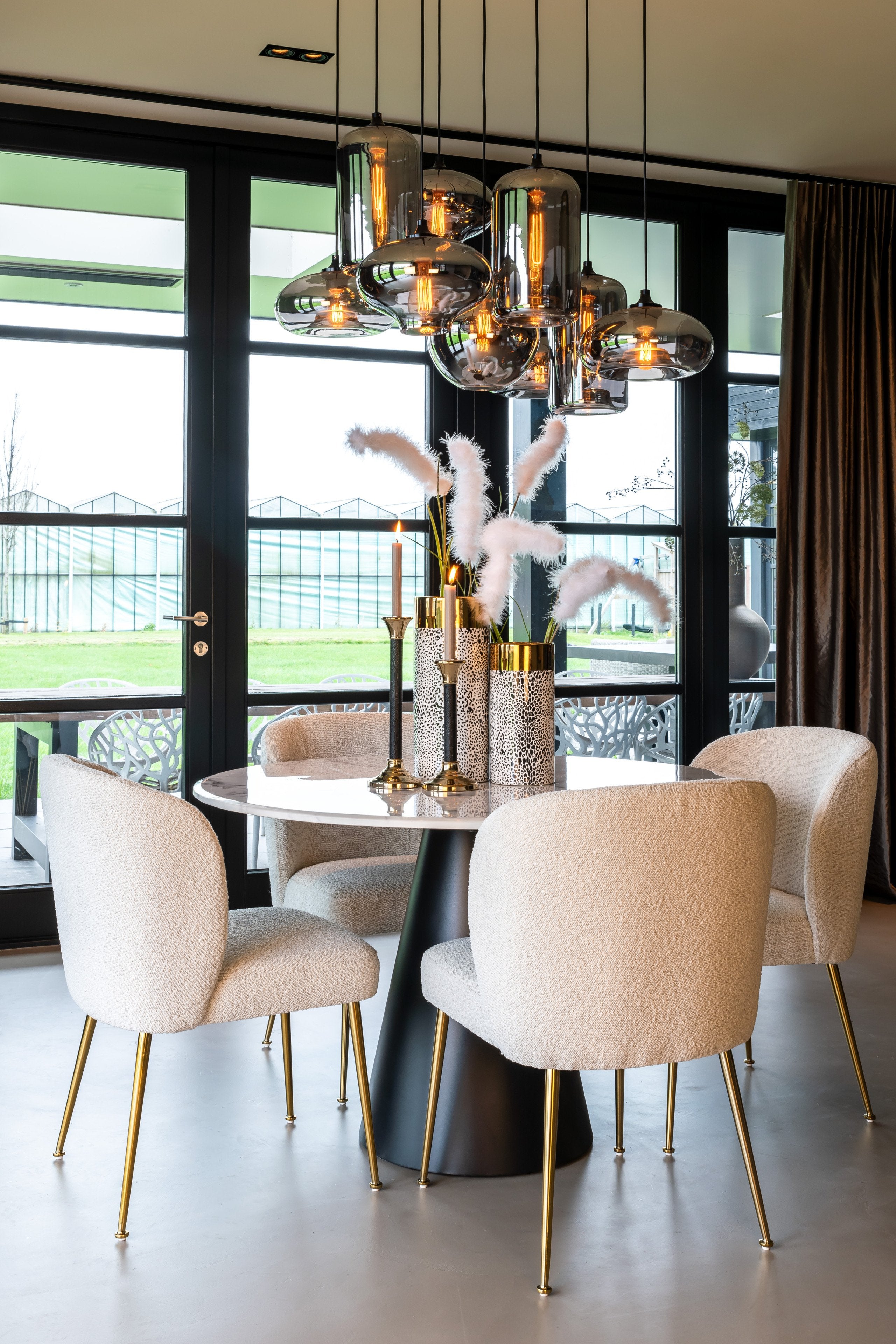 Dining table Degas white 120Ø