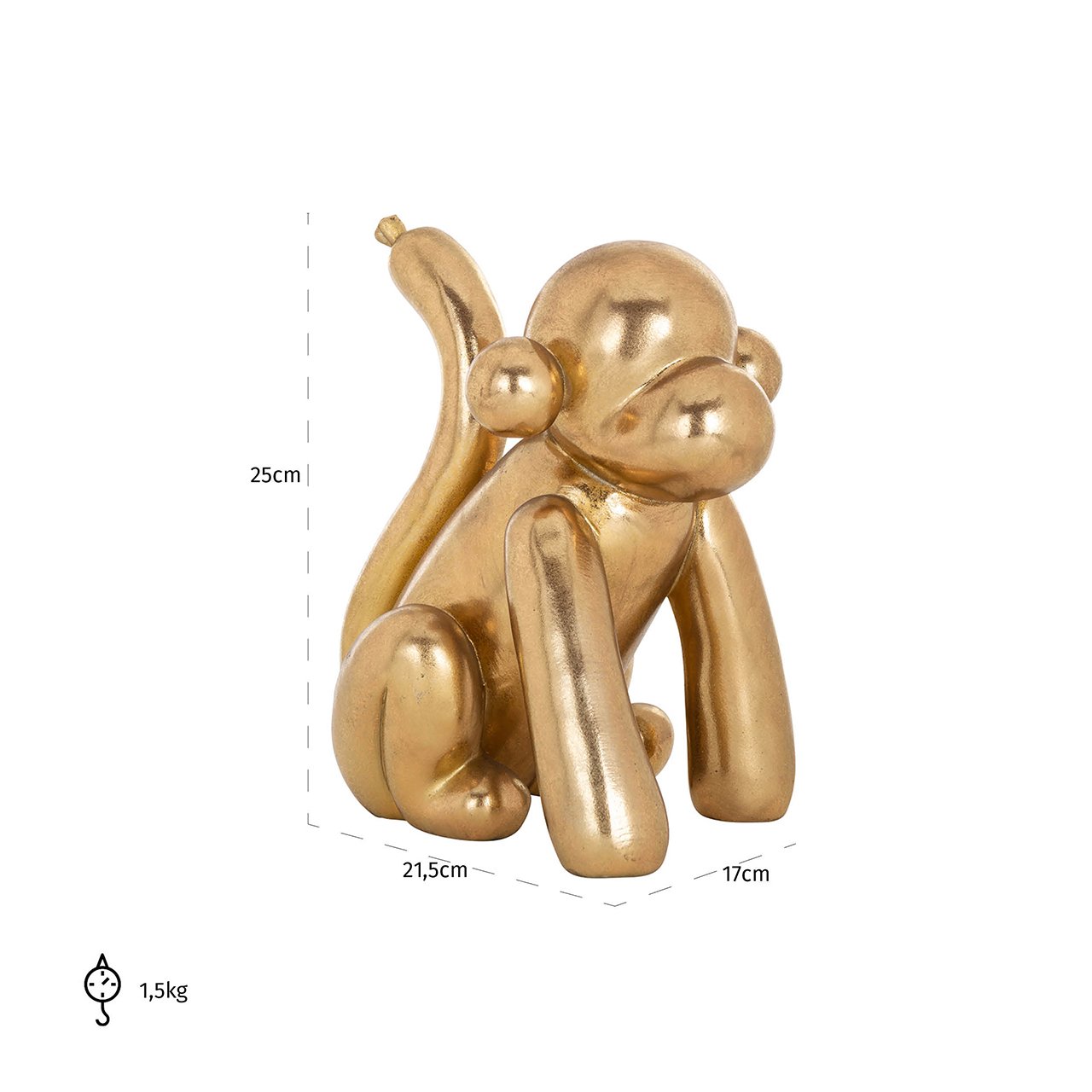 Decorative object Monkey gold