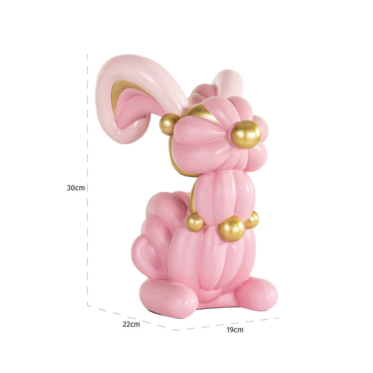 Decorative object Rabbit pink