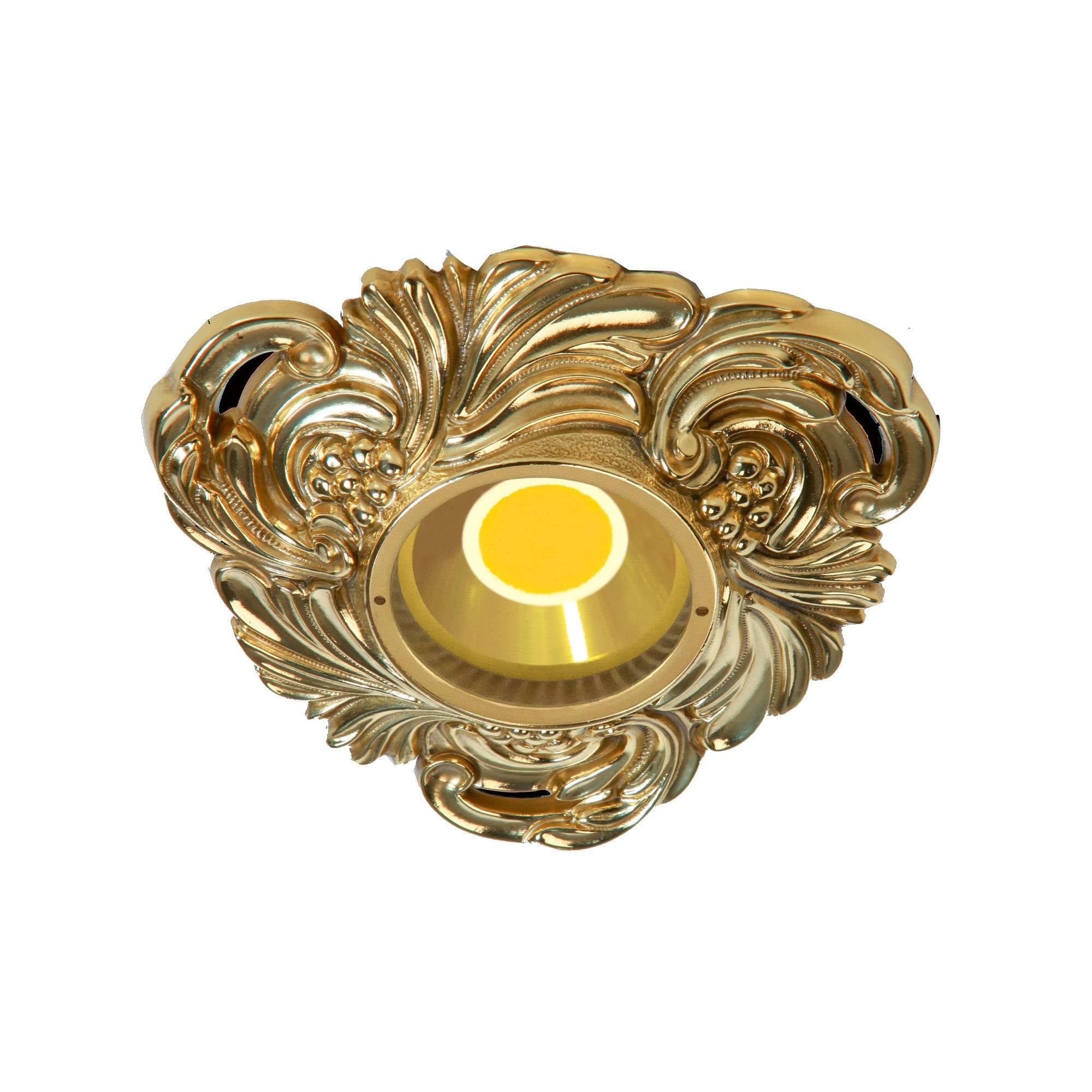 Ojo de buey clásico con forma triangular en oro 