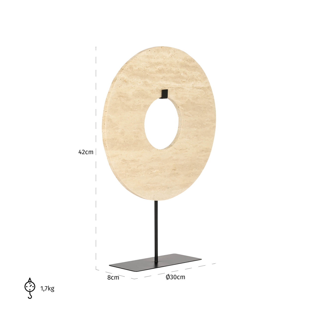 Decorative object Manou beige large