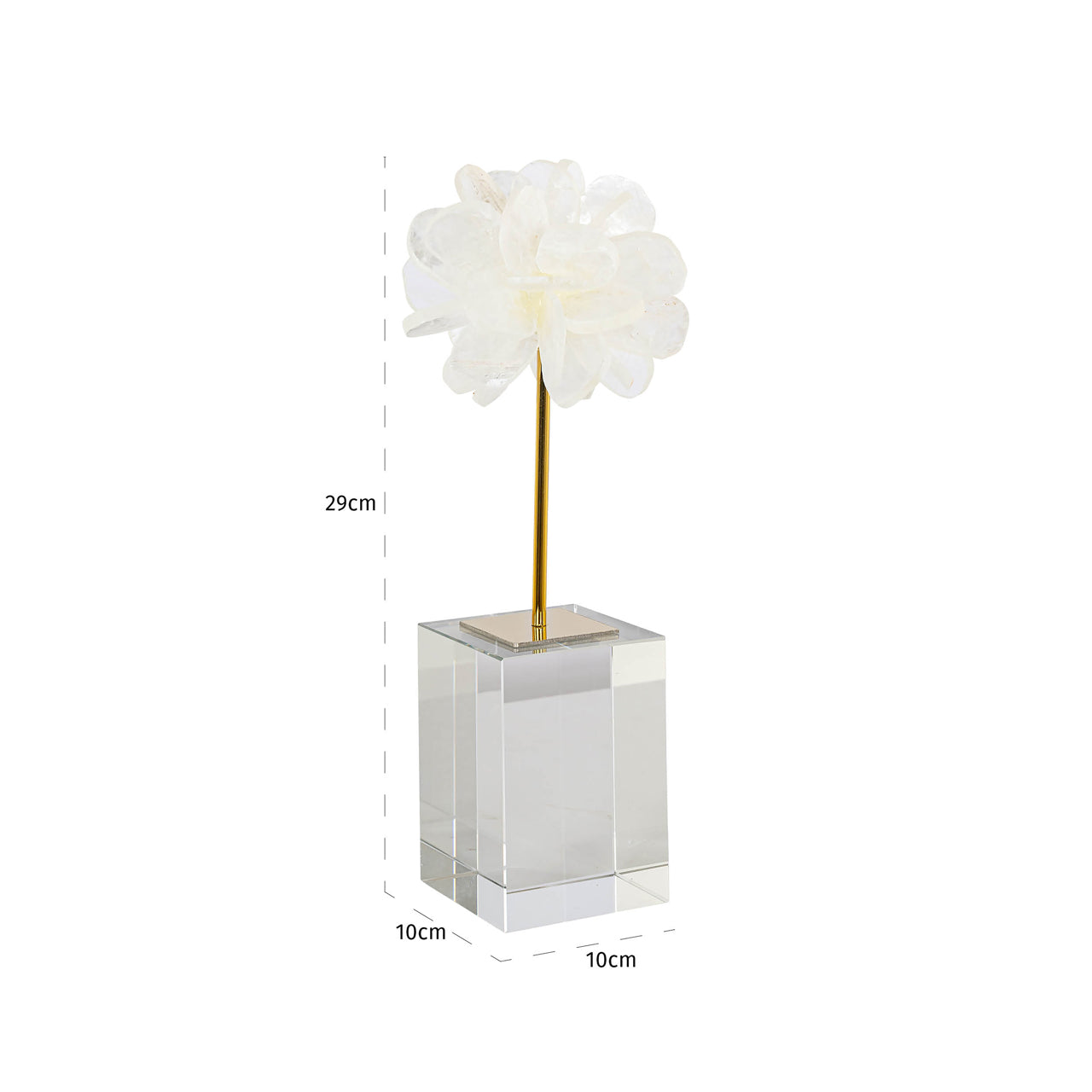 Decorative object Eline white large