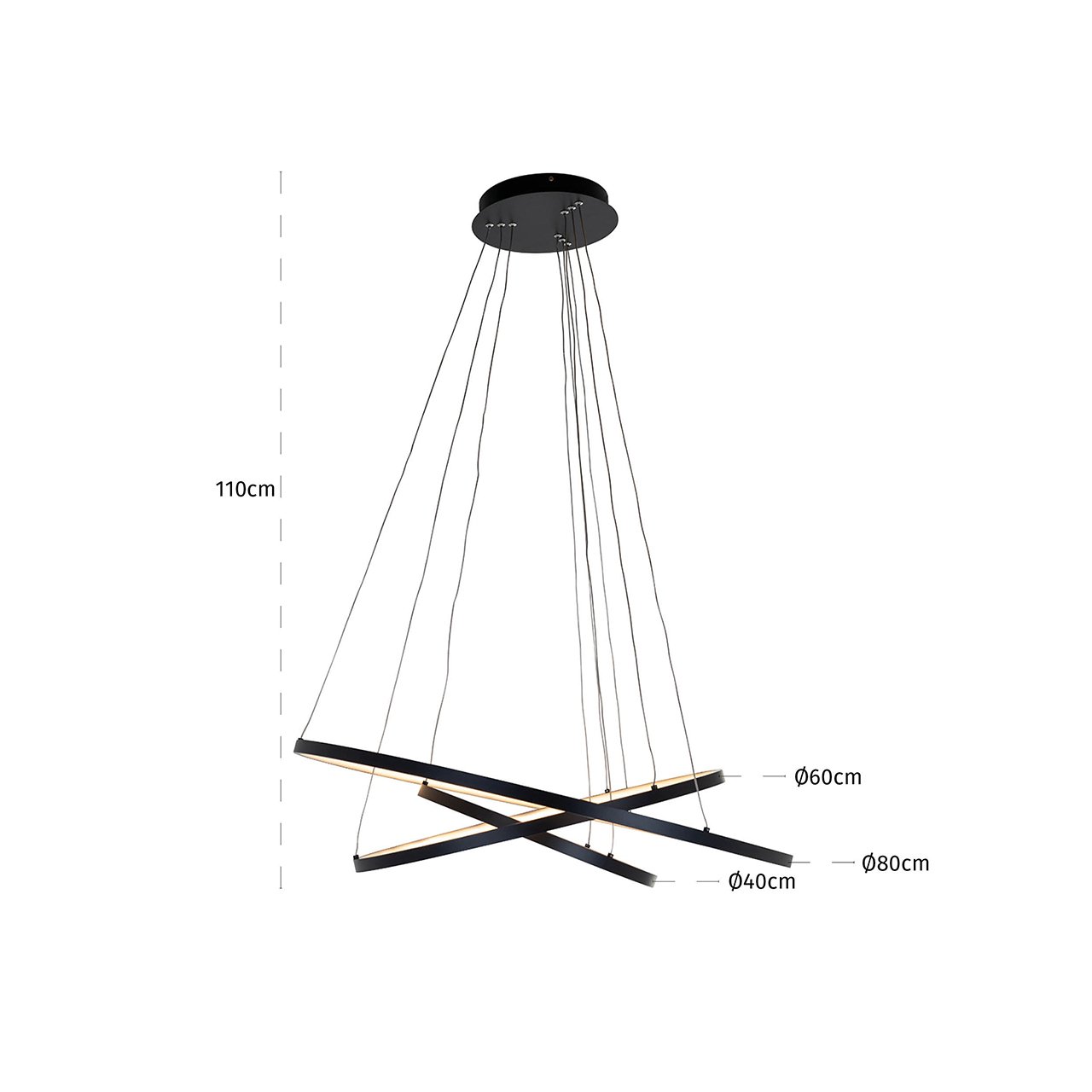 Chandelier Amira black
