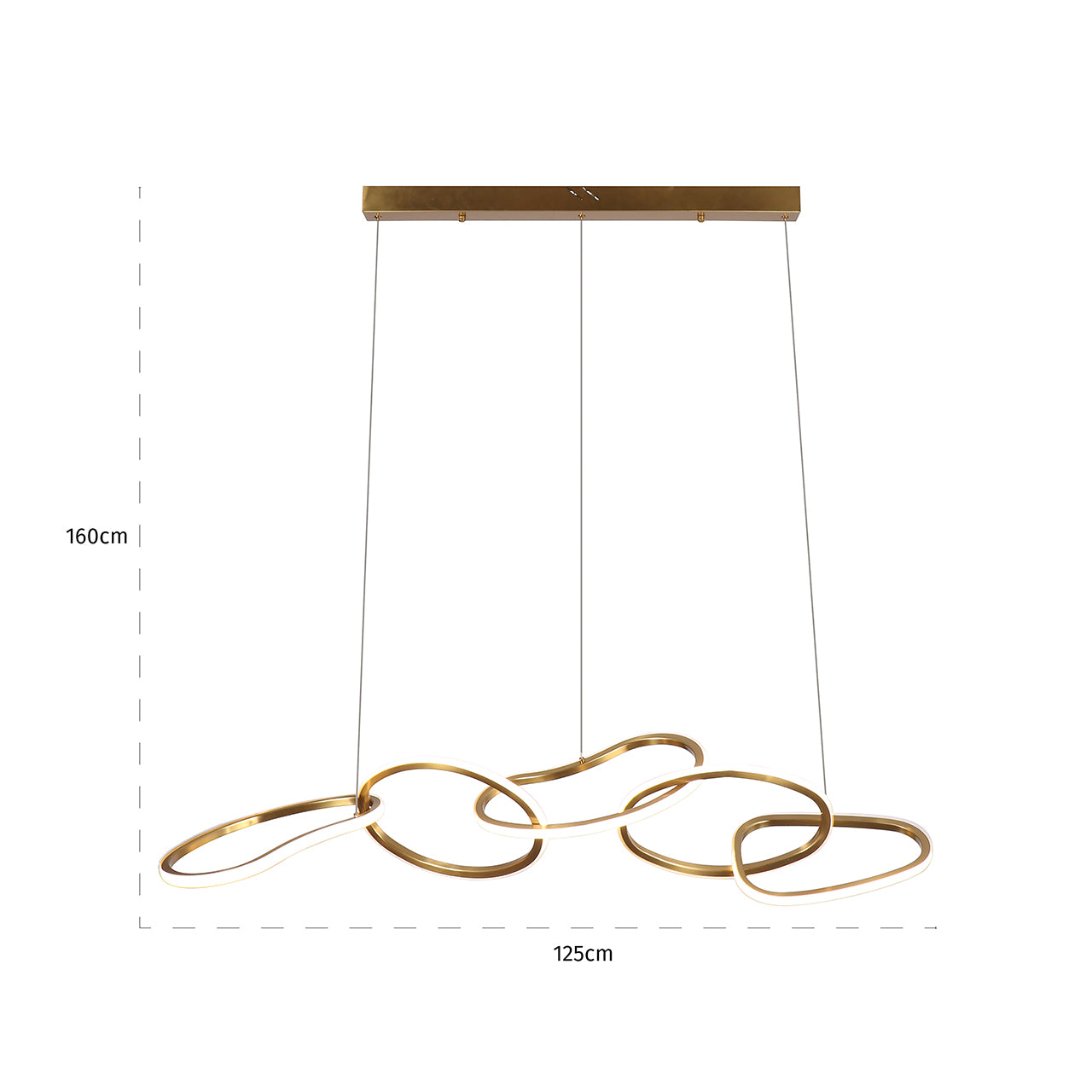 Kronleuchter Flyn (Gebürstetes Gold)