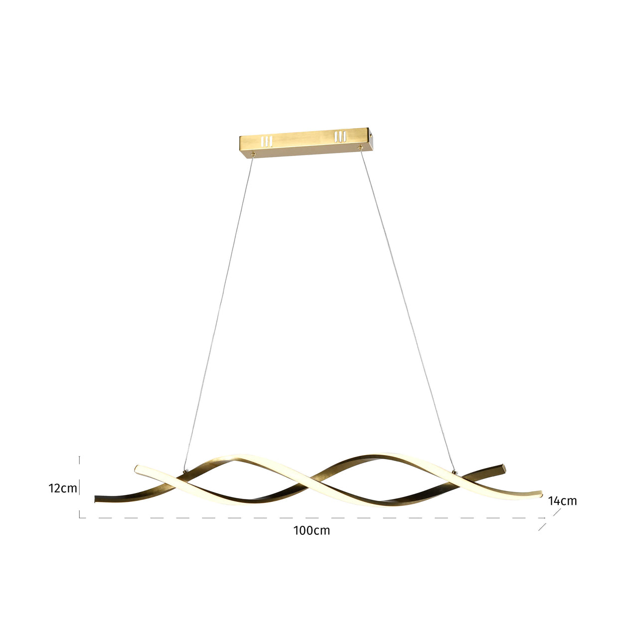 Chandelier Lorine brushed gold