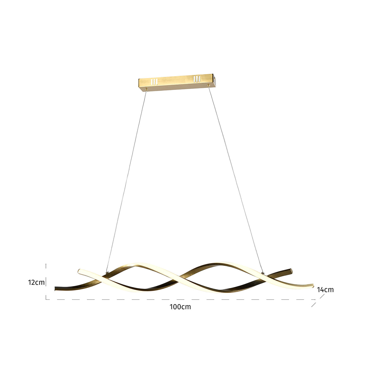 Kronleuchter Lorine (Gebürstetes Gold)