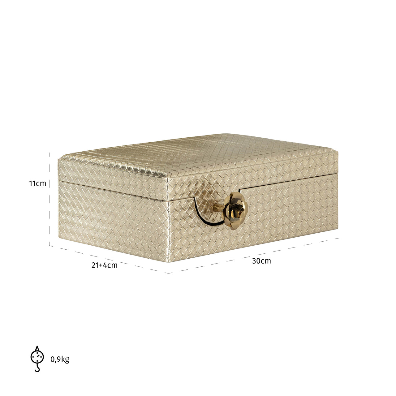 Storage box Trace gold large