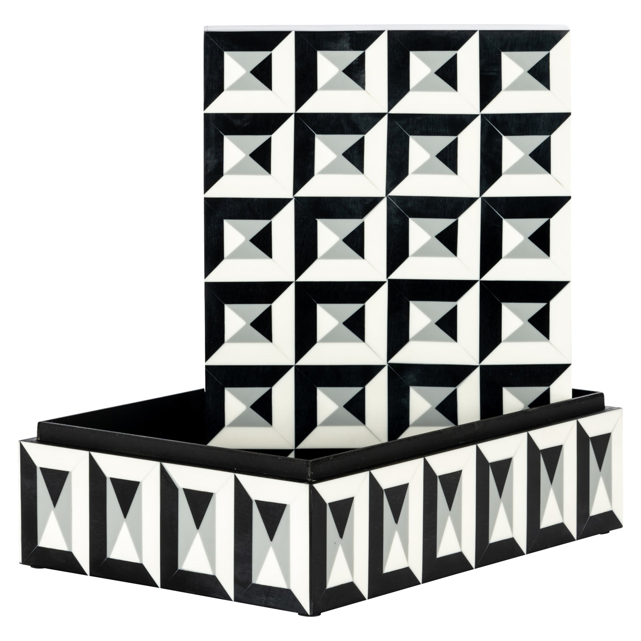 Storage box Licia black/white large