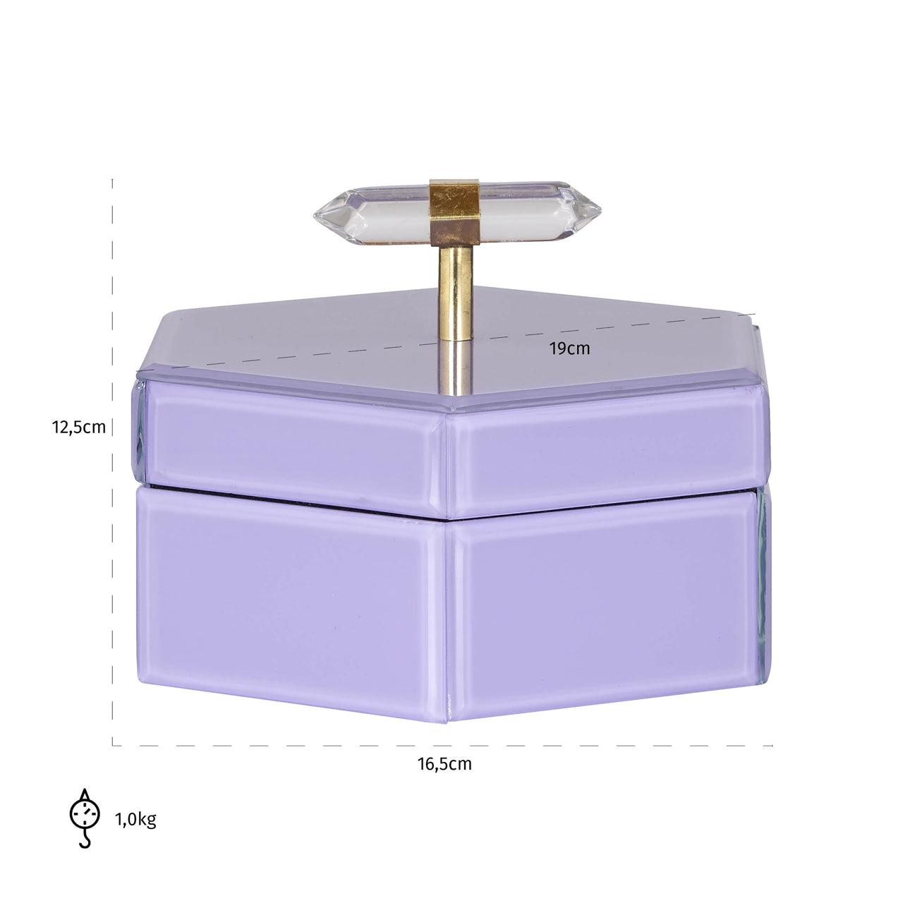 Storage box Jutta purple small