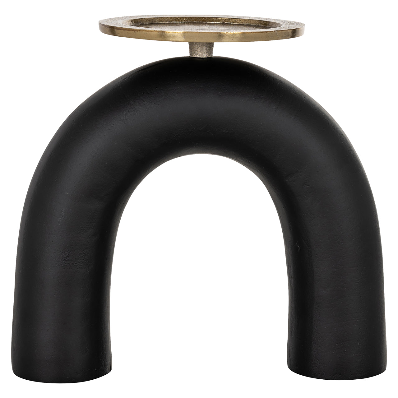 Candle holder Livi black/gold large