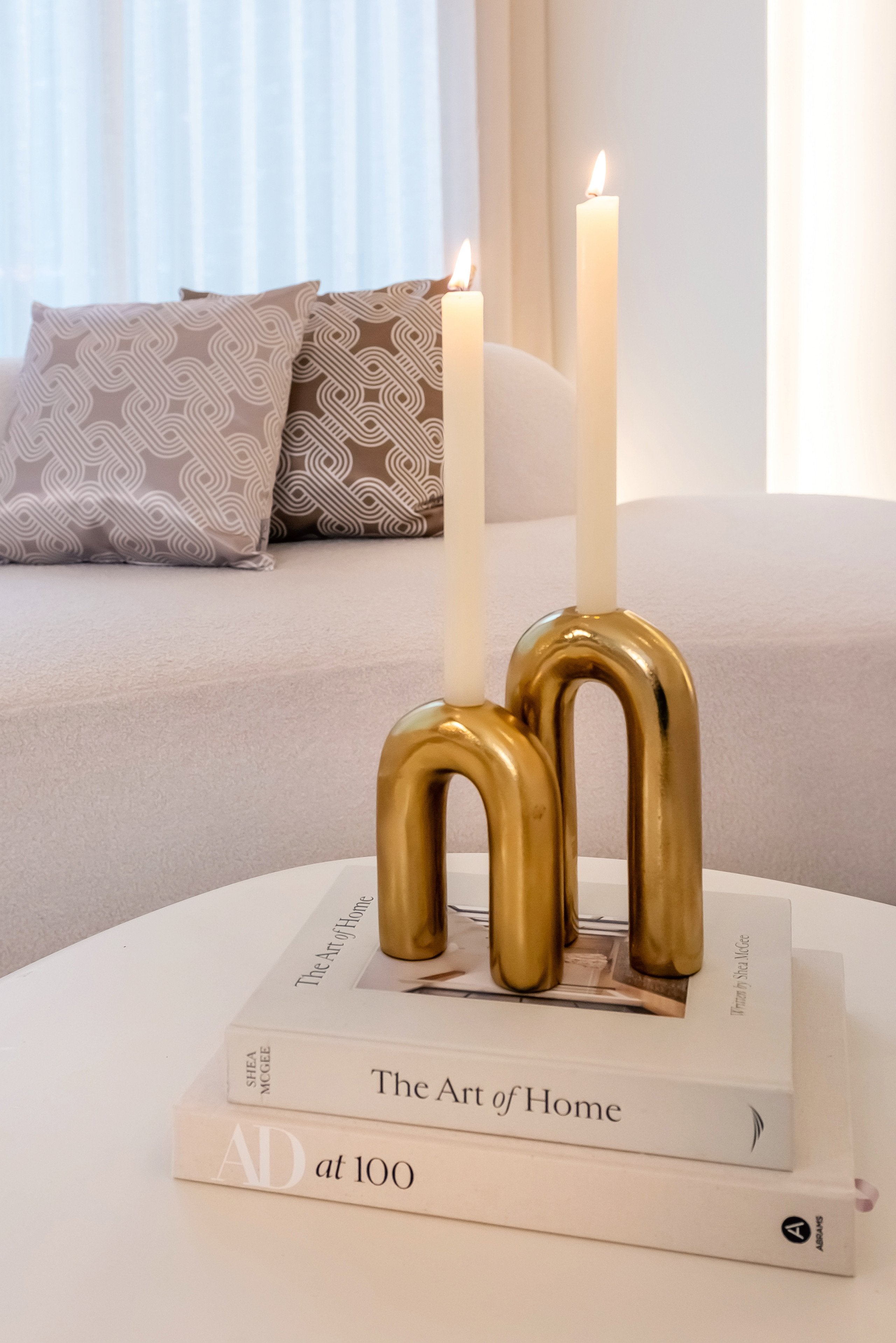 Candle holder Rowin gold large