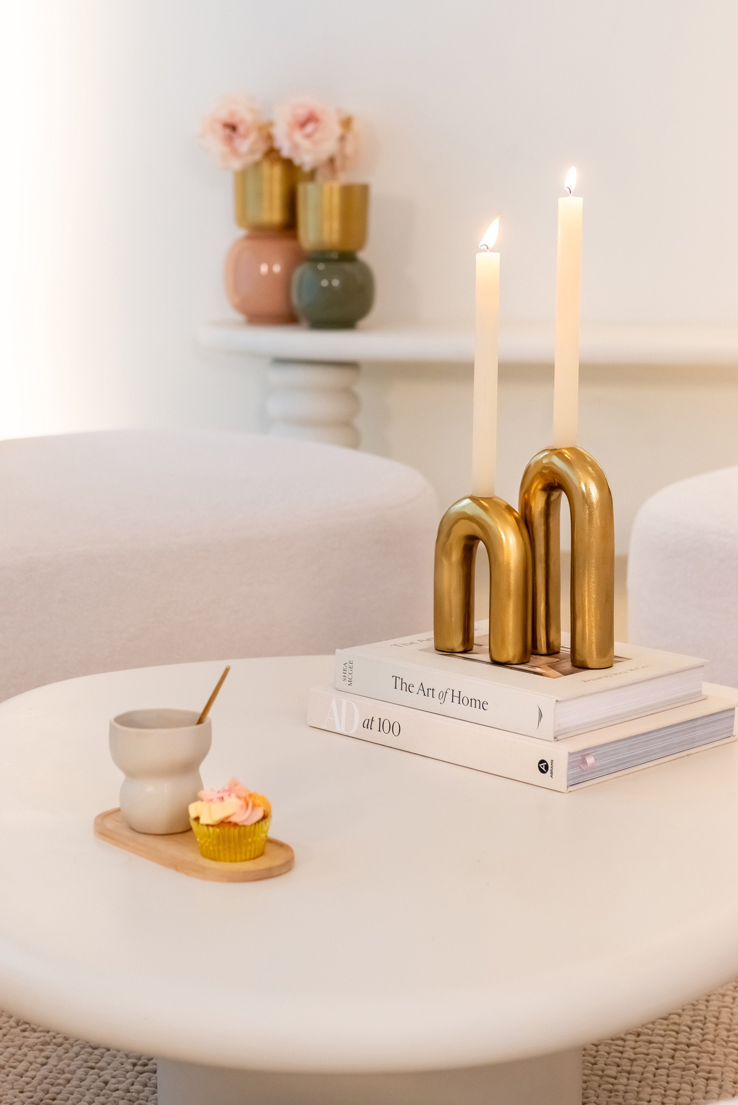 Candle holder Rowin gold large