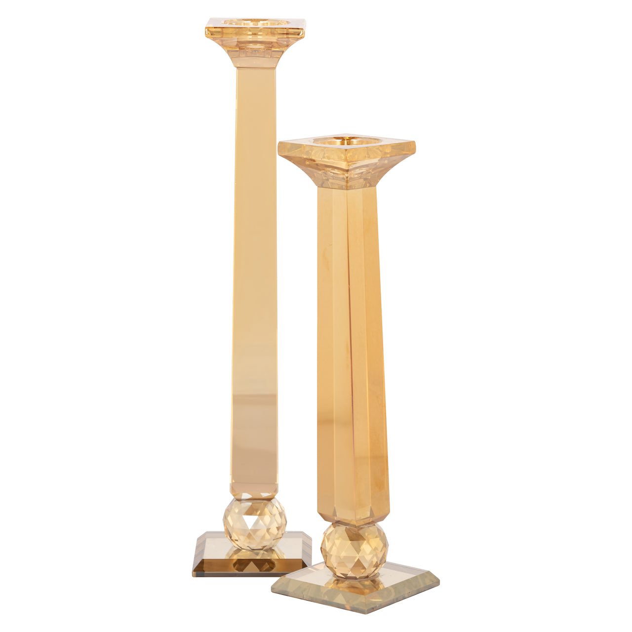 Candle holder Milou amber small