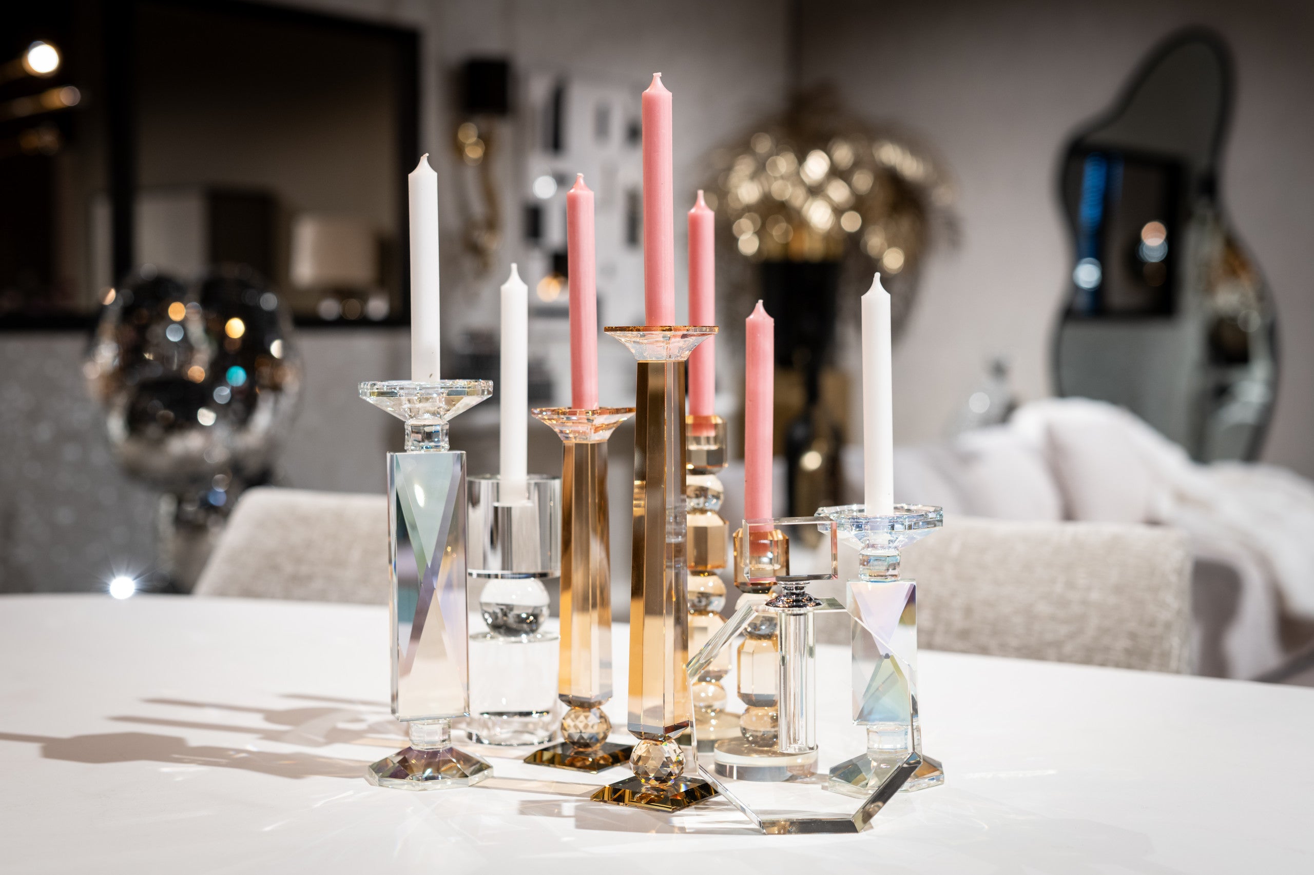 Candle holder Milou amber small
