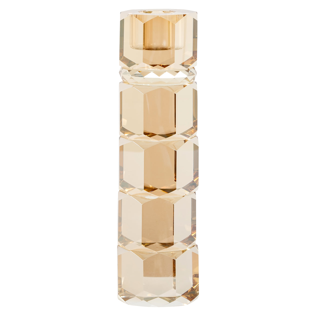 Candle holder Zofia amber