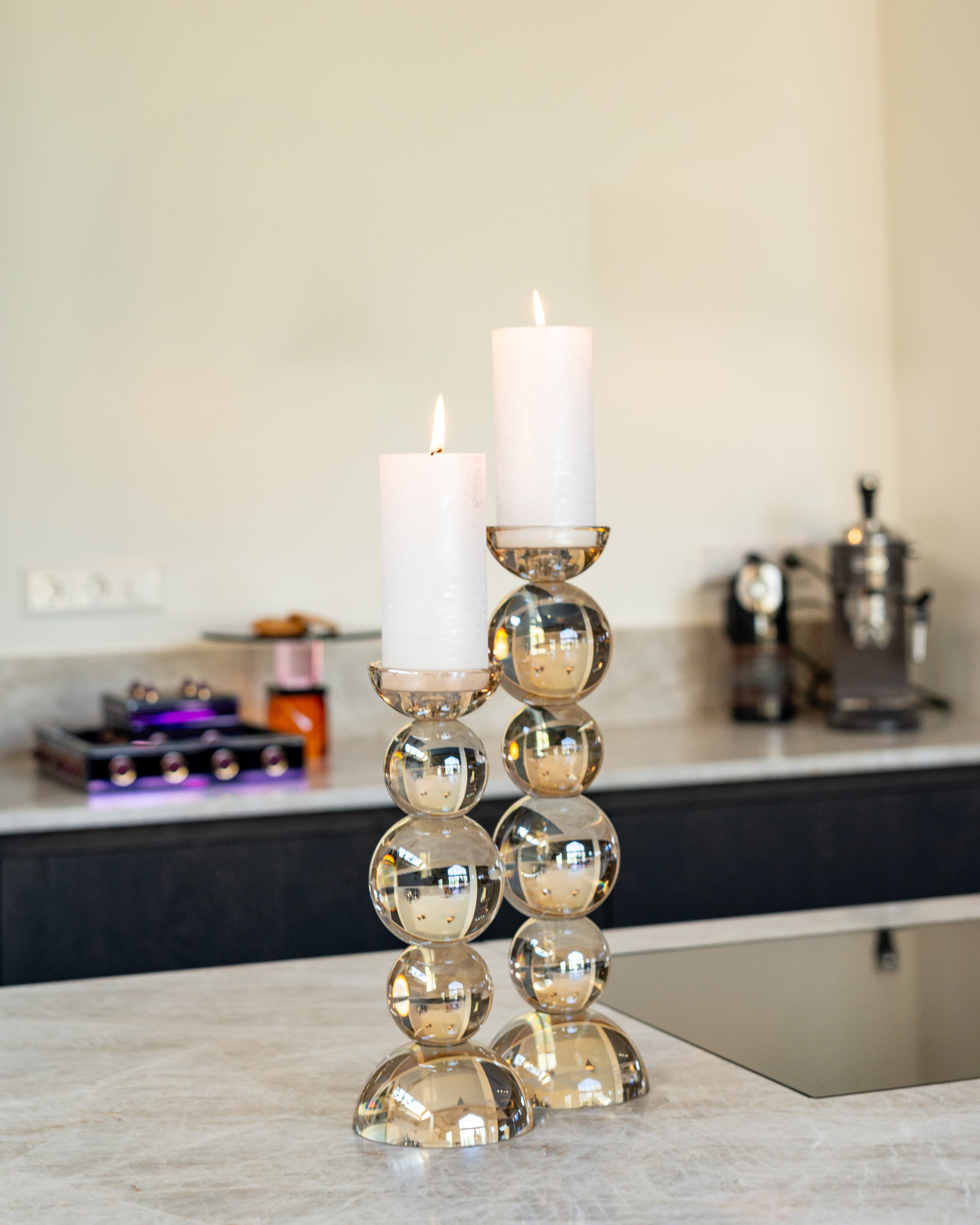 Candle holder Emel pink small