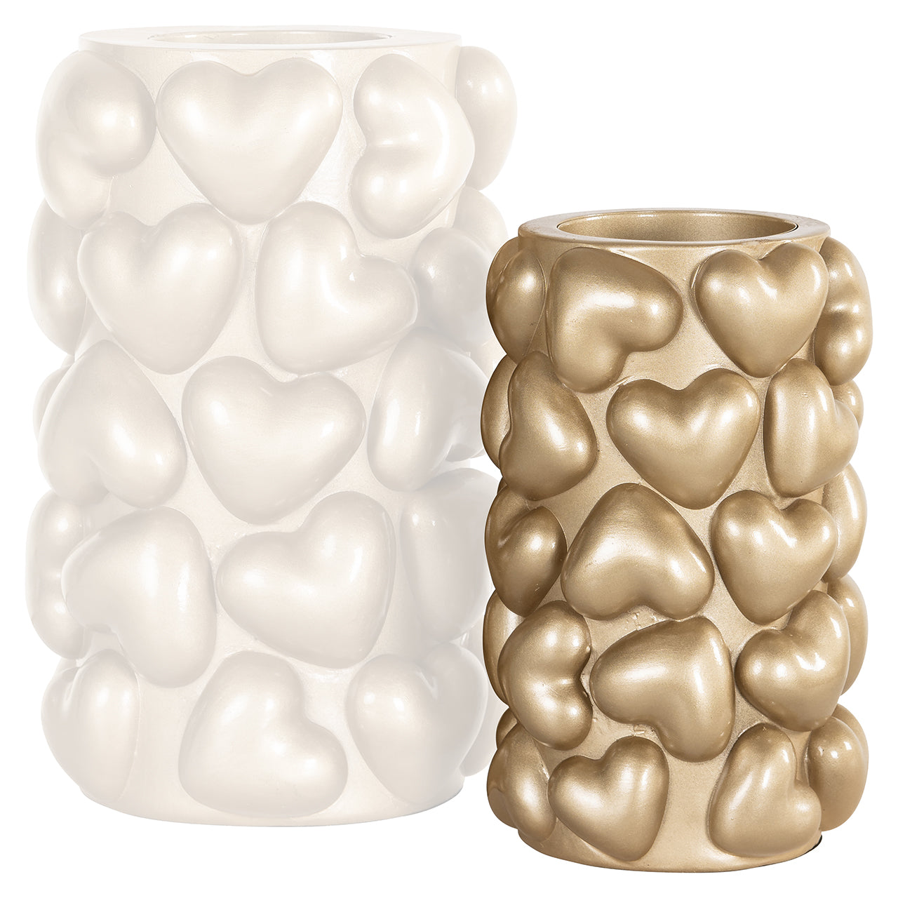 Candle holder Anne hearts small (Gold)