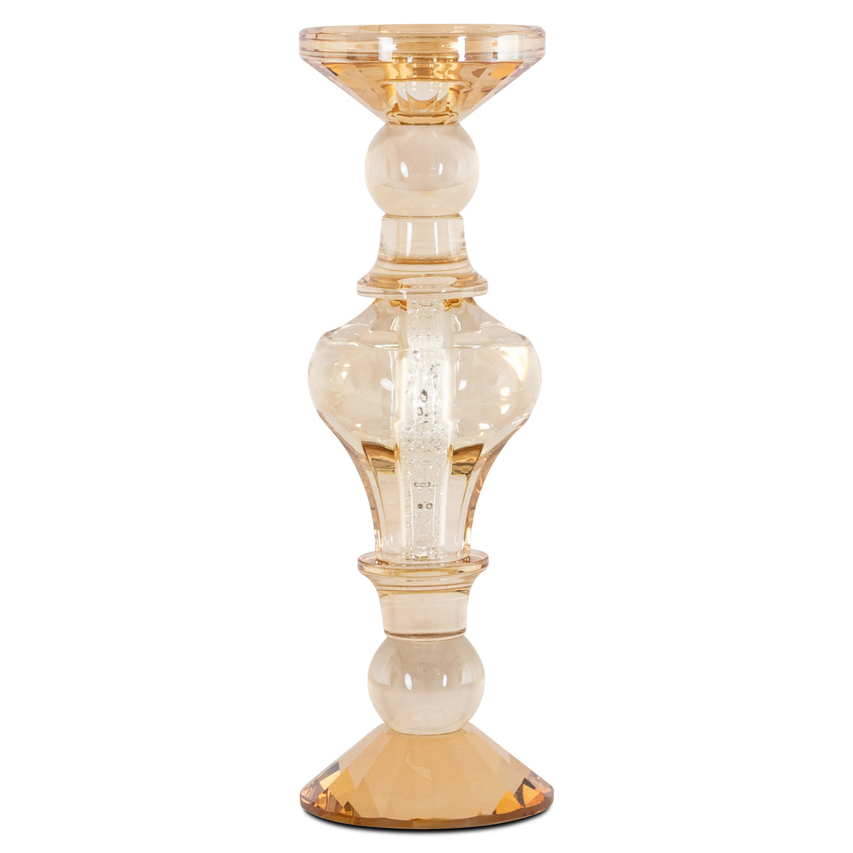 Candle holder Dilan amber large