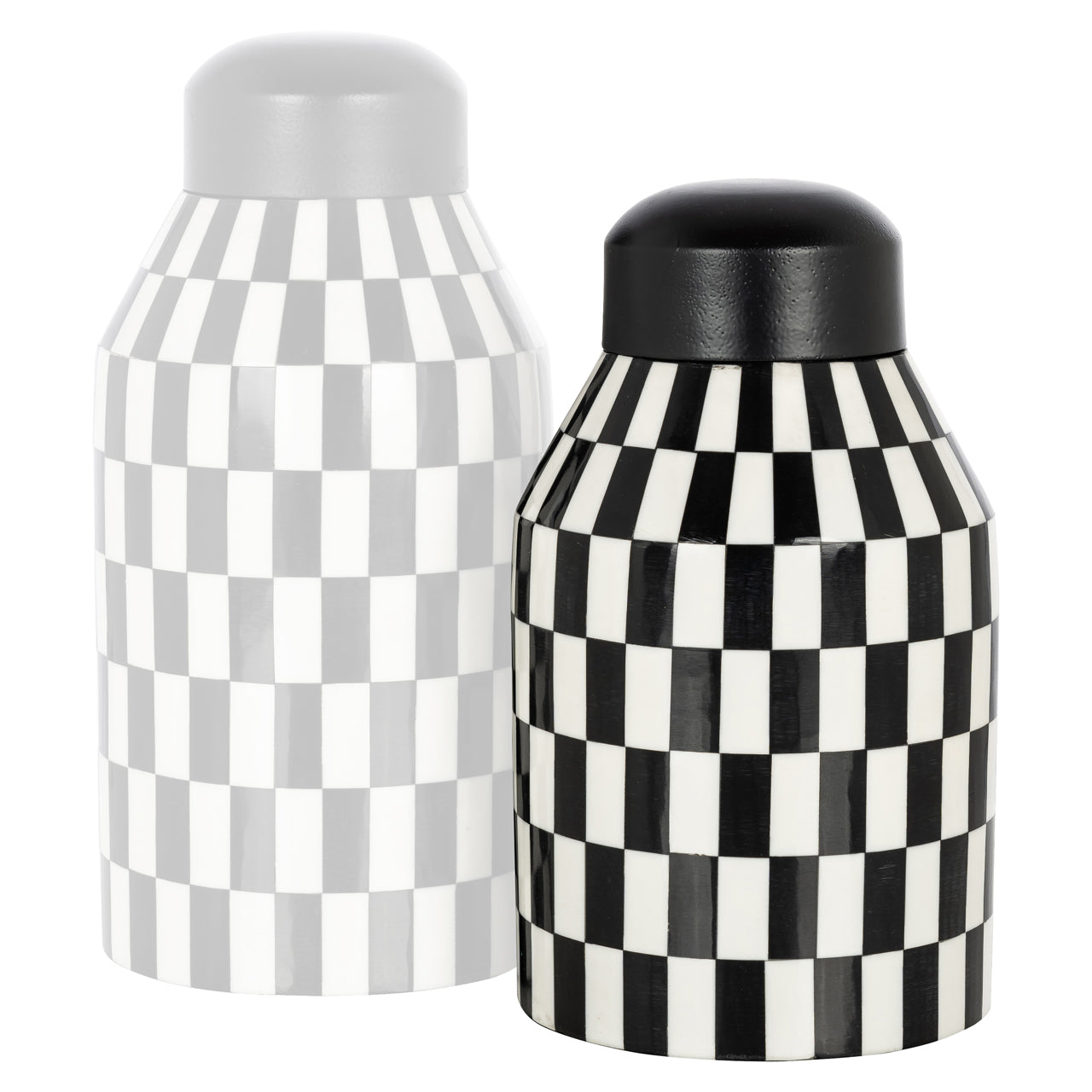 Storage box Malou black/white small